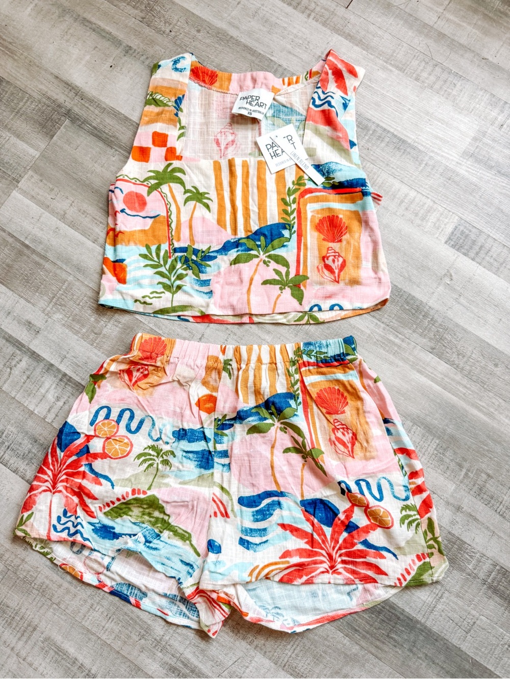 Paper heart two piece set
